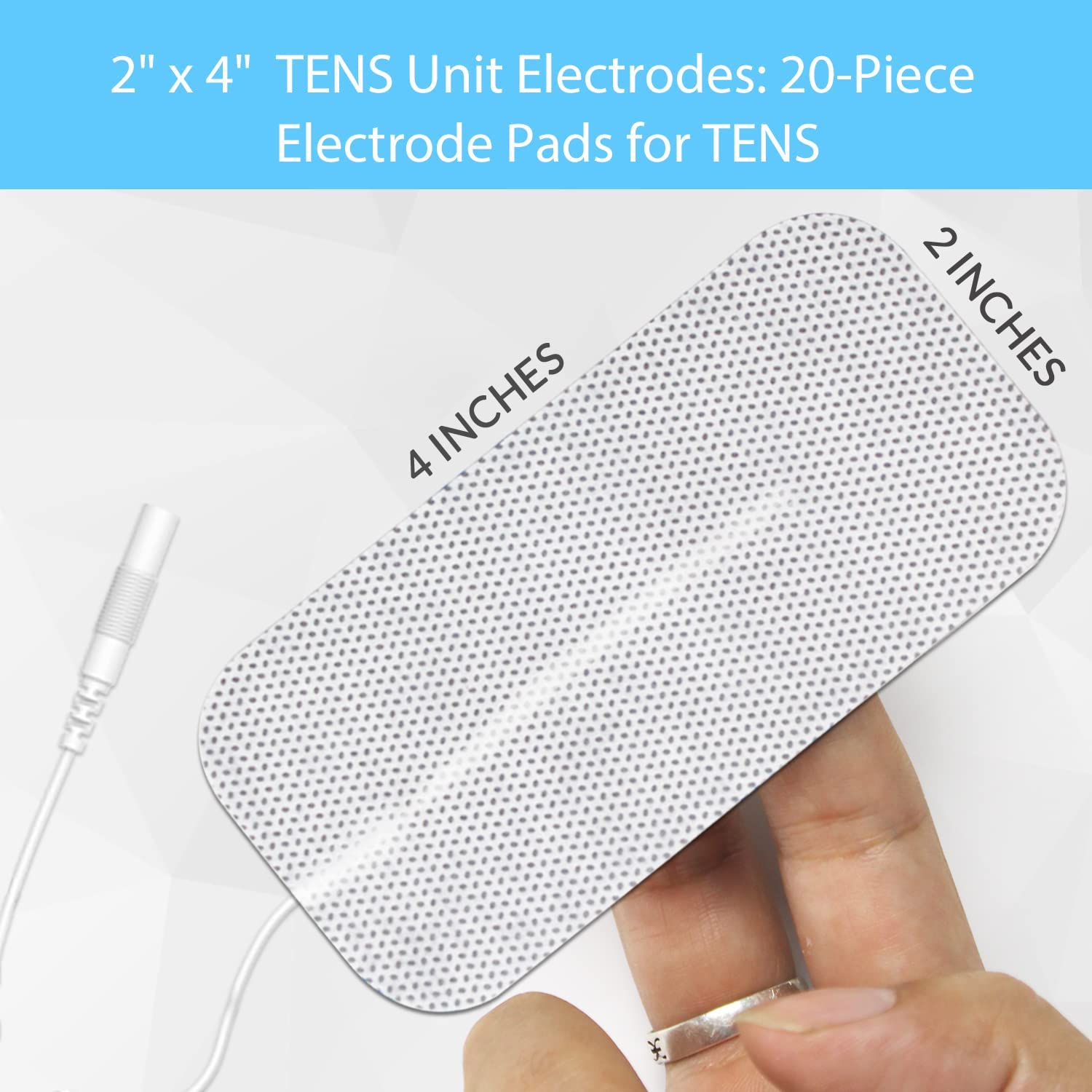 DONECO TENS Pads - 20 Pcs - 2x4in electrode pads for tens
