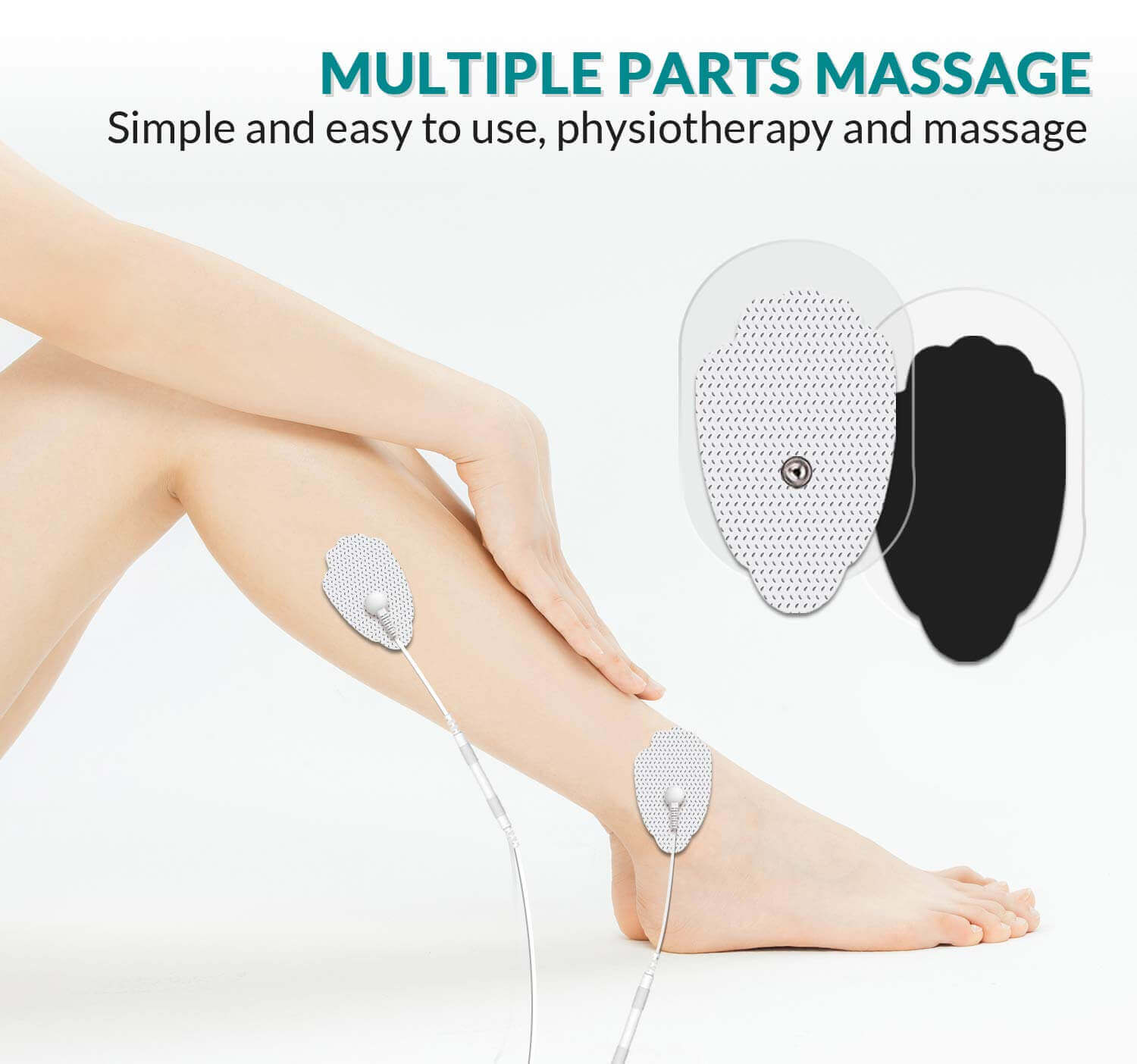 DONECO 20 Pcs Snap Electrodes Pads, Fit for multiple parts massage