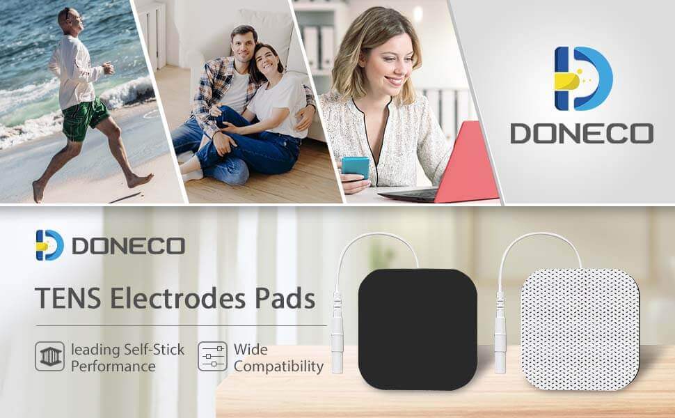 DONECO TENS Electrodes Pads - 48 Pcs - 2x2in