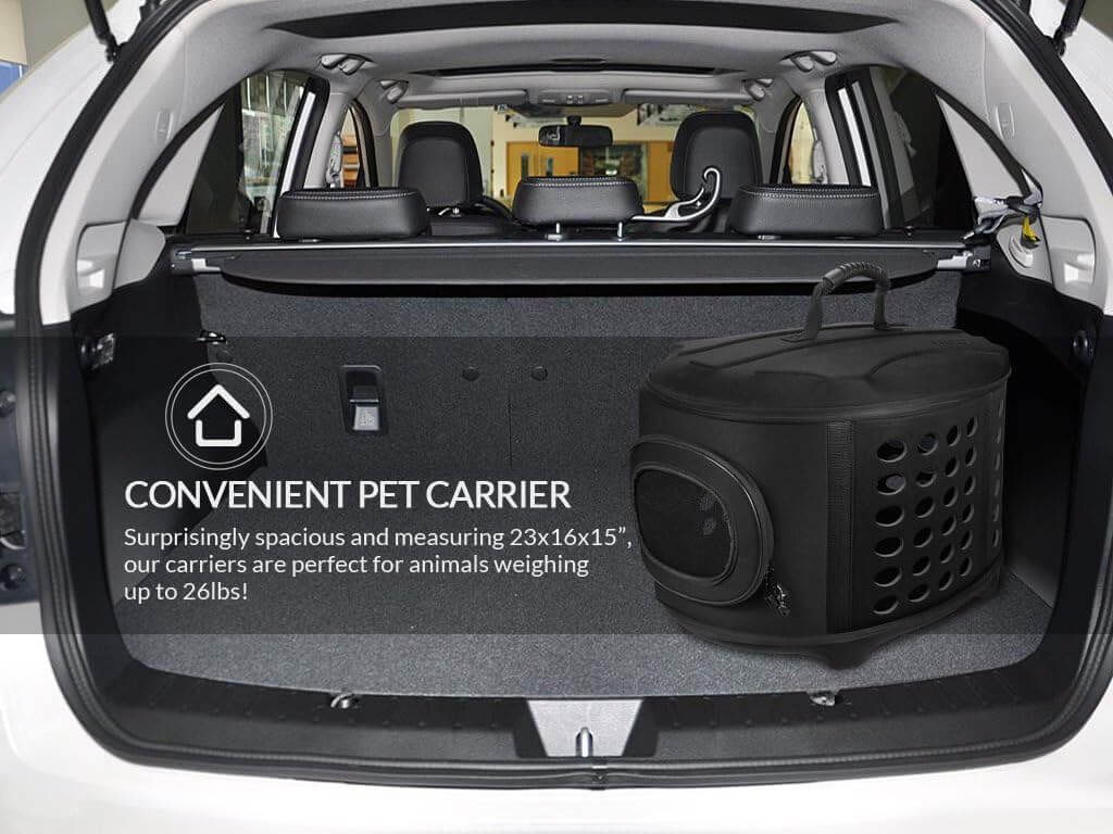 FRiEQ 23-Inch Large Hard Cover Pet Carrier - Pet Travel Kennel for Cats, Small Dogs & Rabbits - Convenient pet carrier
