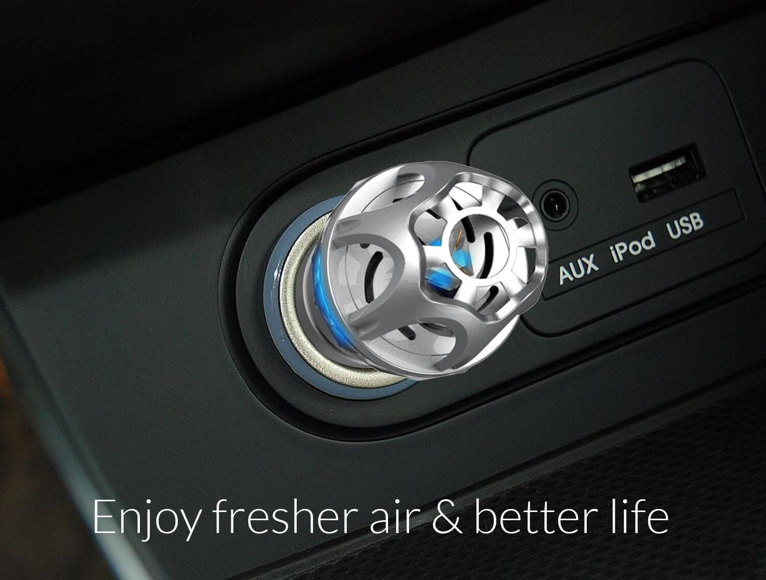 FRiEQ Car Air Purifier, Car Air Freshener and Ionic Air Purifier | Remove Dust, Pollen, Smoke and Bad Odors - Available for Your Auto or RV - Enjoy fresher air